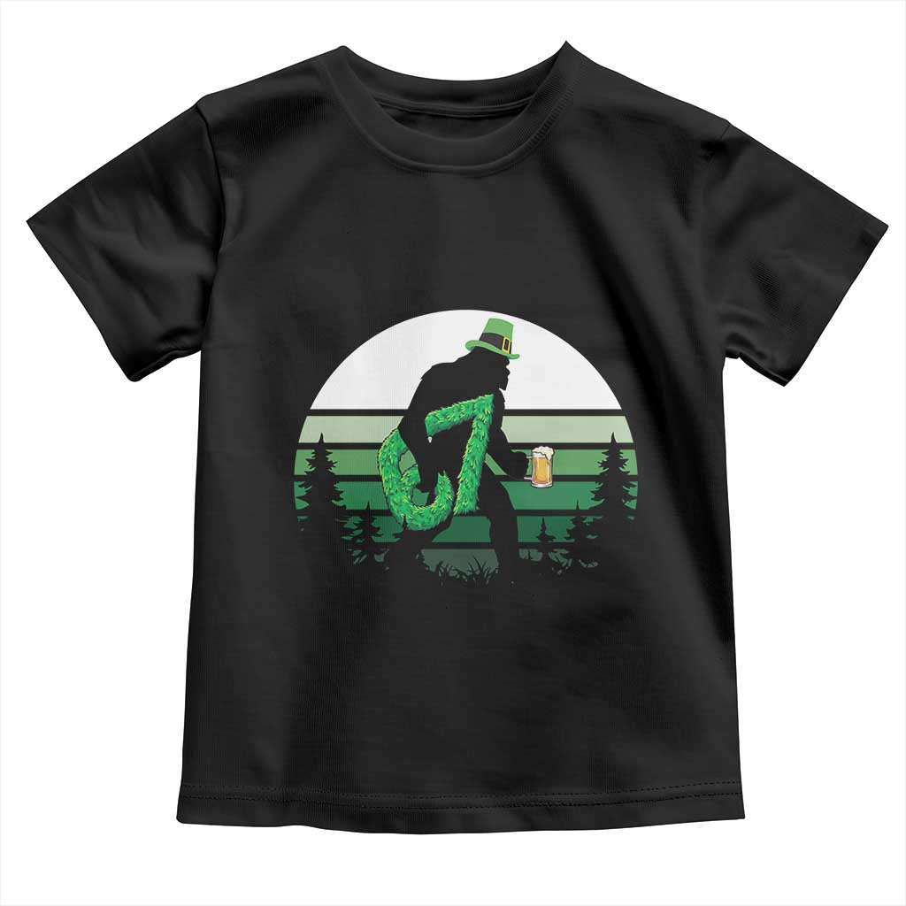 Funny St Patricks Bigfoot Says Six Seven Toddler T Shirt Gen Z Irish Gift