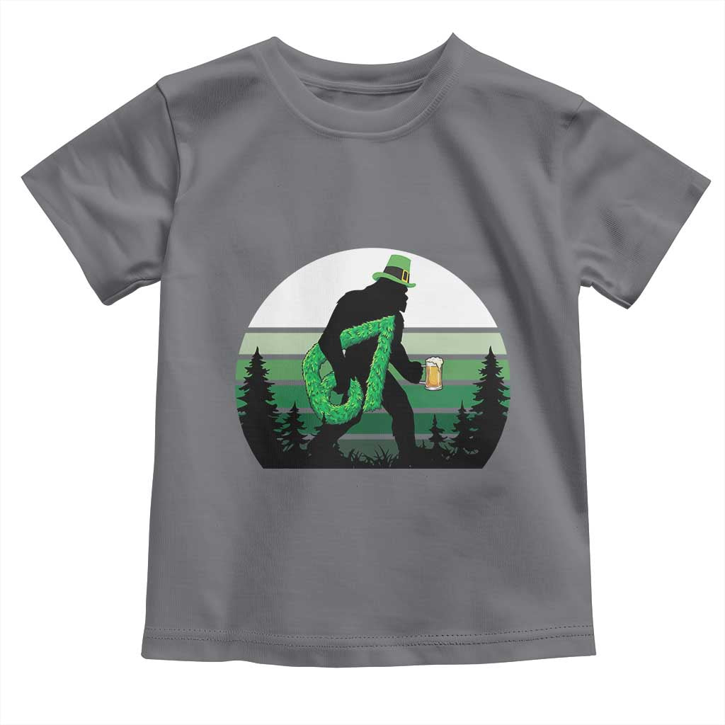 Funny St Patricks Bigfoot Says Six Seven Toddler T Shirt Gen Z Irish Gift