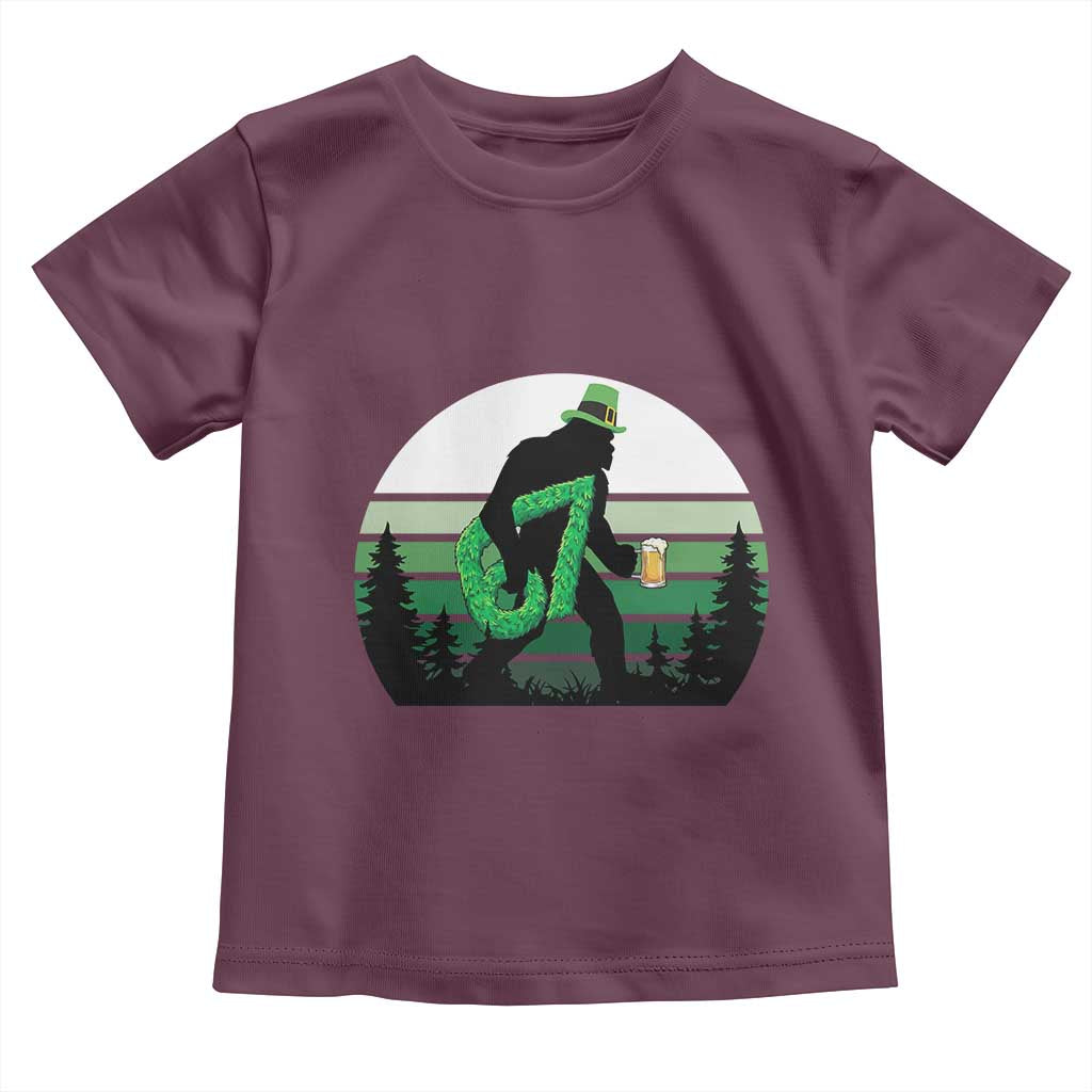 Funny St Patricks Bigfoot Says Six Seven Toddler T Shirt Gen Z Irish Gift