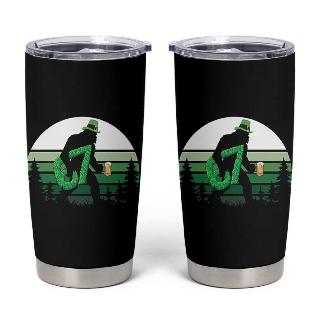Funny St Patricks Bigfoot Says Six Seven Tumbler Cup Gen Z Irish Gift