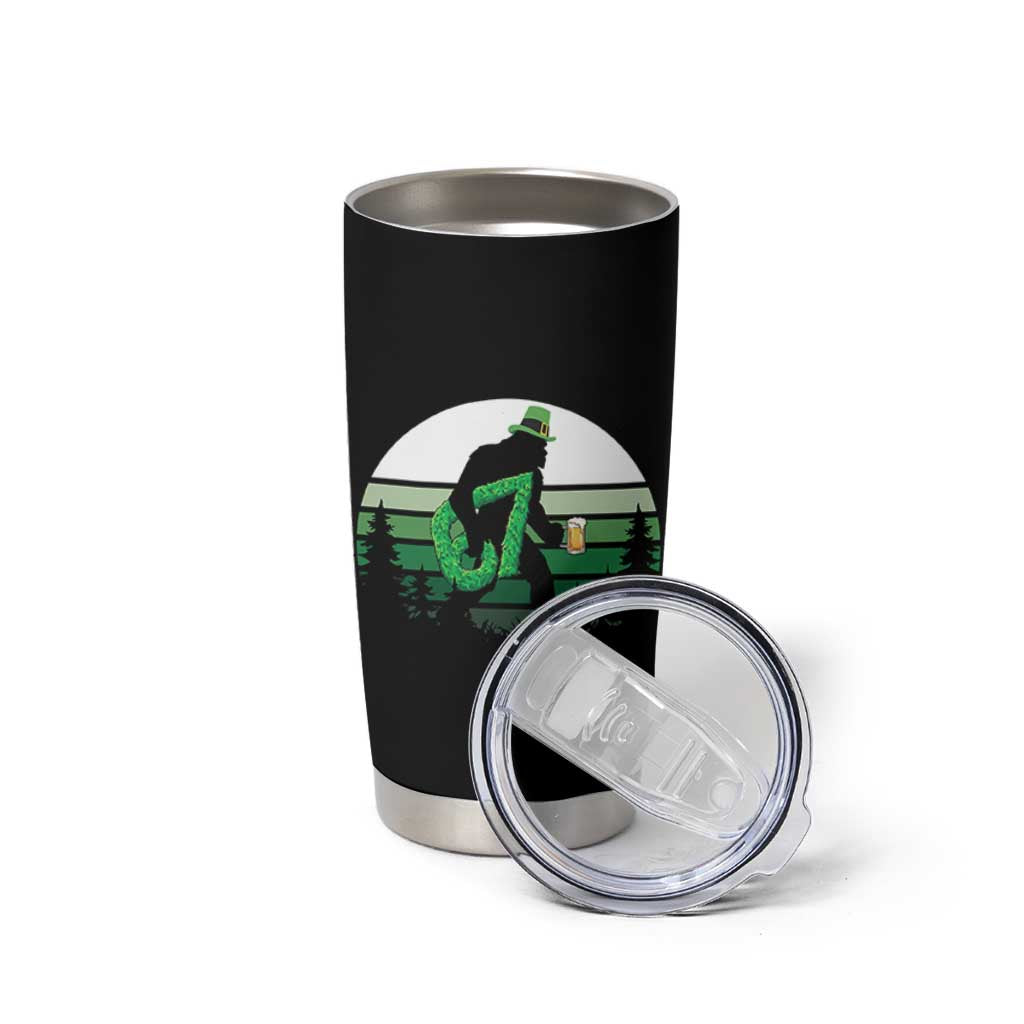 Funny St Patricks Bigfoot Says Six Seven Tumbler Cup Gen Z Irish Gift