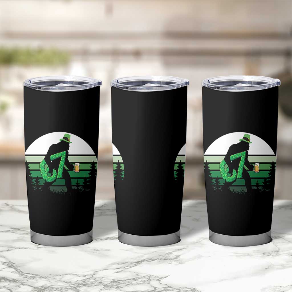 Funny St Patricks Bigfoot Says Six Seven Tumbler Cup Gen Z Irish Gift