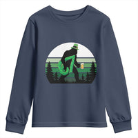 Funny St Patricks Bigfoot Says Six Seven Youth Sweatshirt Gen Z Irish Gift