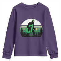 Funny St Patricks Bigfoot Says Six Seven Youth Sweatshirt Gen Z Irish Gift