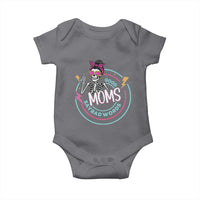 Funny Skeleton Mom Graphic Baby Onesie Good Moms Say Bad Words