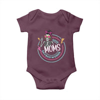 Funny Skeleton Mom Graphic Baby Onesie Good Moms Say Bad Words