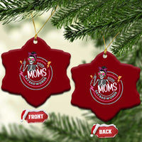 Funny Skeleton Mom Graphic Ceramic Ornament Good Moms Say Bad Words