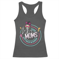 Funny Skeleton Mom Graphic Racerback Tank Top Good Moms Say Bad Words