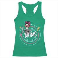 Funny Skeleton Mom Graphic Racerback Tank Top Good Moms Say Bad Words