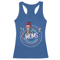 Funny Skeleton Mom Graphic Racerback Tank Top Good Moms Say Bad Words
