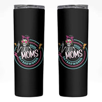 Funny Skeleton Mom Graphic Skinny Tumbler Good Moms Say Bad Words