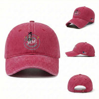 Funny Skeleton Mom Graphic Washed Cotton Baseball Cap Good Moms Say Bad Words