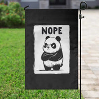 Grumpy Panda Says Nope Garden Flag Japanese Aesthetic Panda Bear Graphic