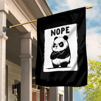 Grumpy Panda Says Nope Garden Flag Japanese Aesthetic Panda Bear Graphic