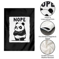 Grumpy Panda Says Nope Garden Flag Japanese Aesthetic Panda Bear Graphic