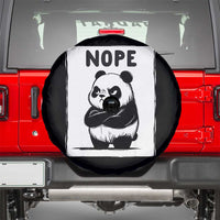 Grumpy Panda Says Nope Spare Tire Cover Japanese Aesthetic Panda Bear Graphic