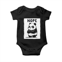 Grumpy Panda Says Nope Baby Onesie Japanese Aesthetic Panda Bear Graphic