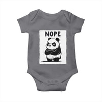Grumpy Panda Says Nope Baby Onesie Japanese Aesthetic Panda Bear Graphic