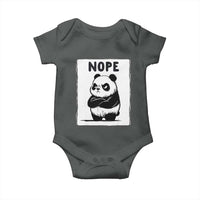 Grumpy Panda Says Nope Baby Onesie Japanese Aesthetic Panda Bear Graphic