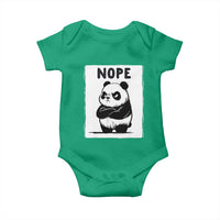 Grumpy Panda Says Nope Baby Onesie Japanese Aesthetic Panda Bear Graphic