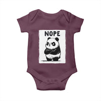 Grumpy Panda Says Nope Baby Onesie Japanese Aesthetic Panda Bear Graphic