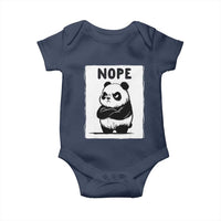 Grumpy Panda Says Nope Baby Onesie Japanese Aesthetic Panda Bear Graphic