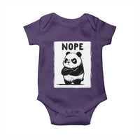 Grumpy Panda Says Nope Baby Onesie Japanese Aesthetic Panda Bear Graphic