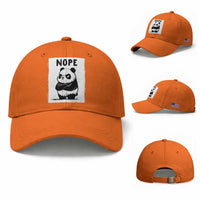 Grumpy Panda Says Nope Baseball Cap Japanese Aesthetic Panda Bear Graphic