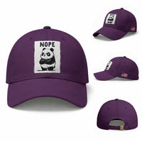 Grumpy Panda Says Nope Baseball Cap Japanese Aesthetic Panda Bear Graphic