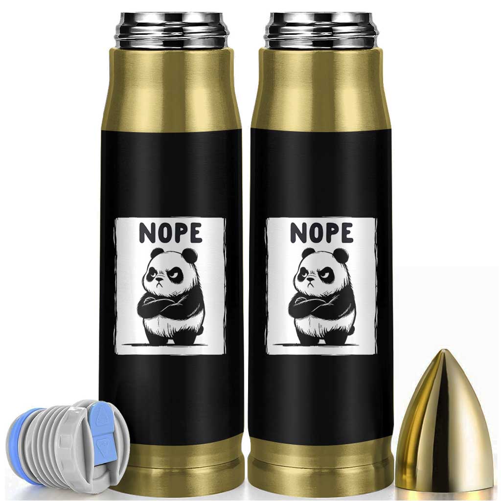Grumpy Panda Says Nope Bullet Tumbler Japanese Aesthetic Panda Bear Graphic