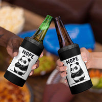 Grumpy Panda Says Nope 4 in 1 Can Cooler Tumbler Japanese Aesthetic Panda Bear Graphic