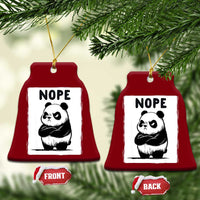 Grumpy Panda Says Nope Ceramic Ornament Japanese Aesthetic Panda Bear Graphic