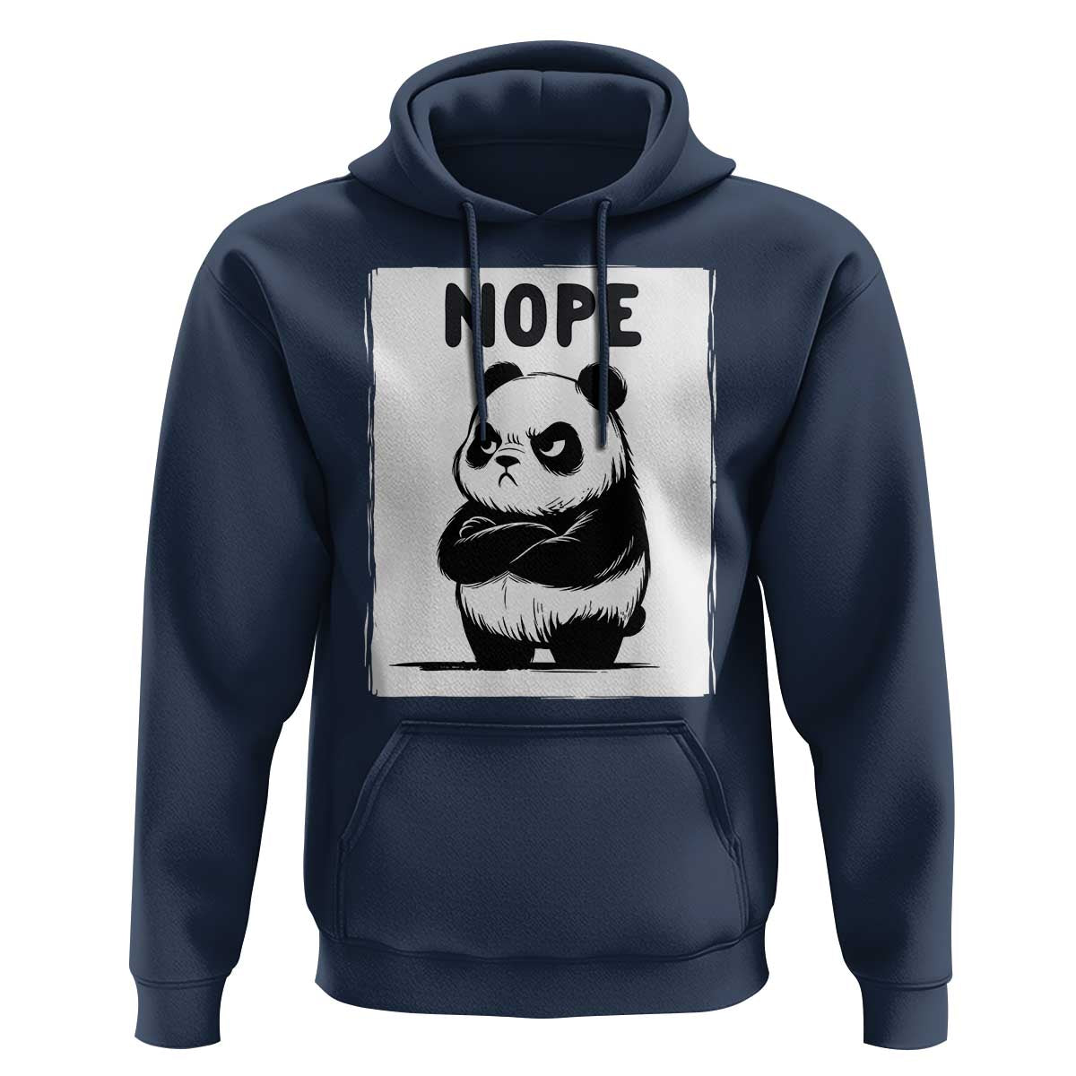 Grumpy Panda Says Nope Hoodie Japanese Aesthetic Panda Bear Graphic