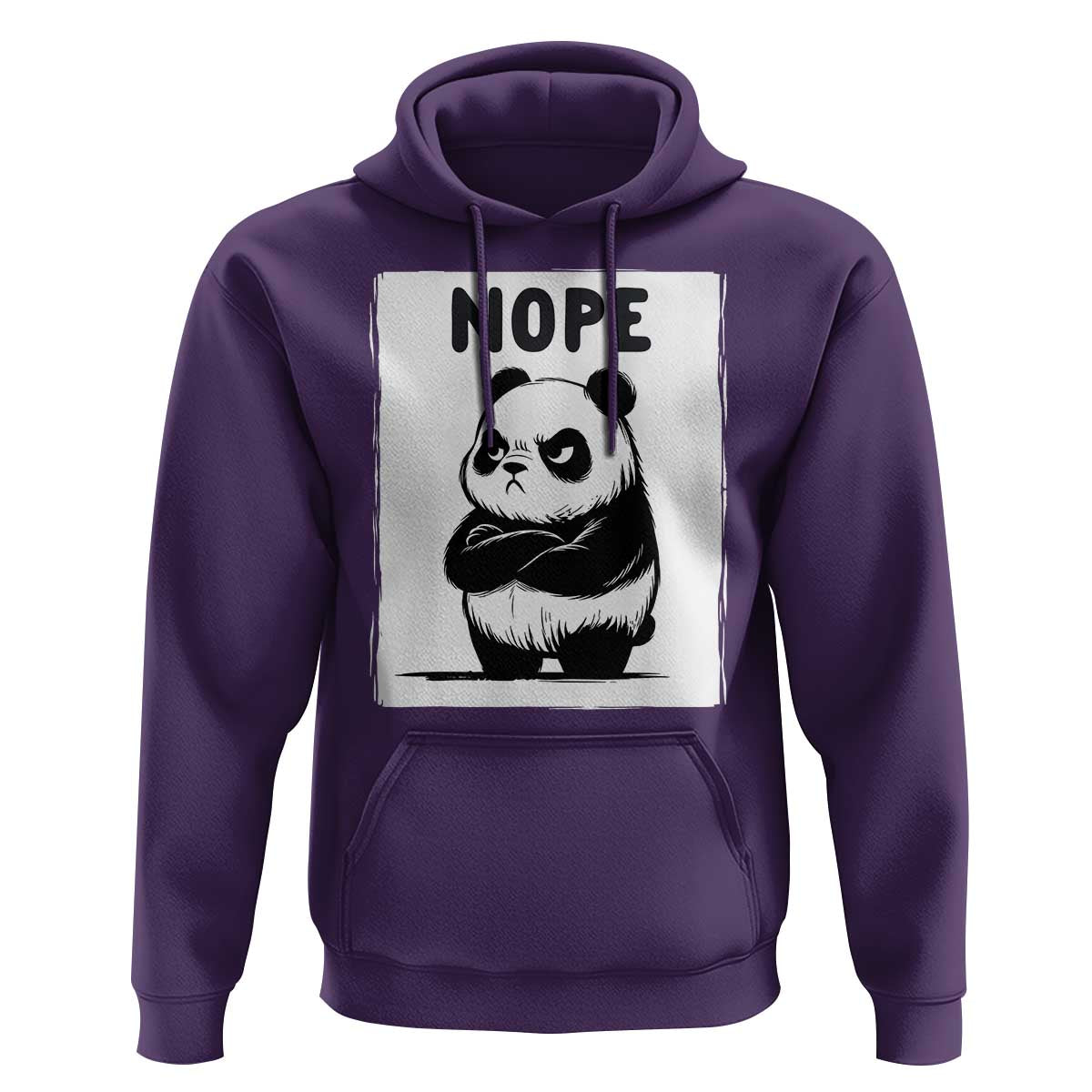 Grumpy Panda Says Nope Hoodie Japanese Aesthetic Panda Bear Graphic