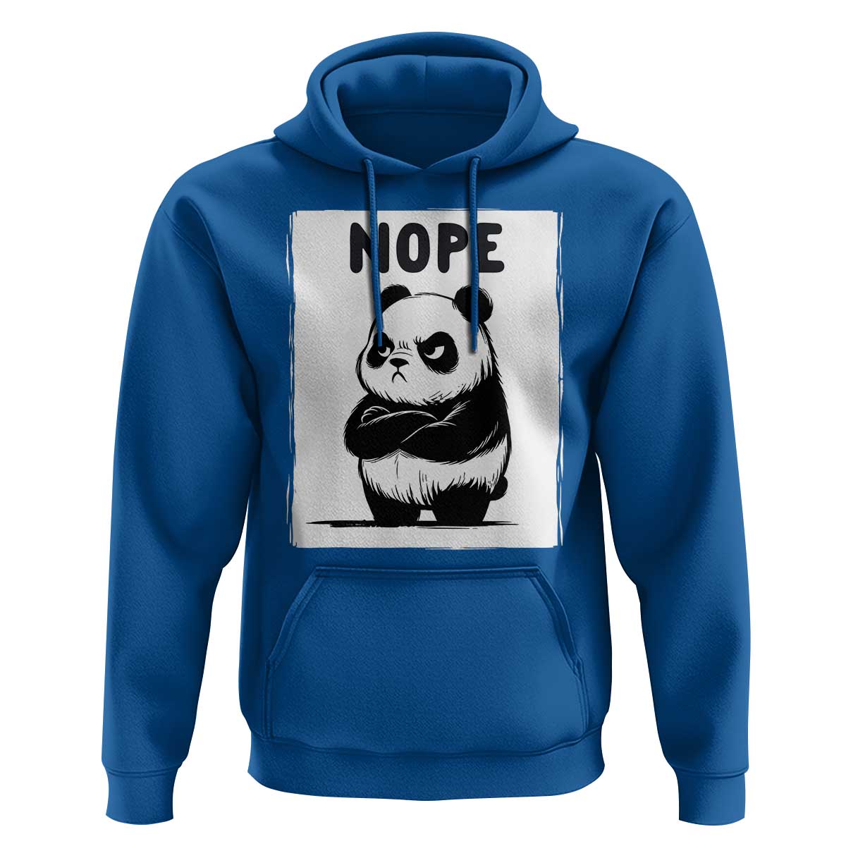 Grumpy Panda Says Nope Hoodie Japanese Aesthetic Panda Bear Graphic