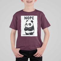 Grumpy Panda Says Nope T Shirt For Kid Japanese Aesthetic Panda Bear Graphic