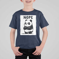 Grumpy Panda Says Nope T Shirt For Kid Japanese Aesthetic Panda Bear Graphic