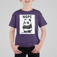 Grumpy Panda Says Nope T Shirt For Kid Japanese Aesthetic Panda Bear Graphic