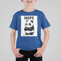 Grumpy Panda Says Nope T Shirt For Kid Japanese Aesthetic Panda Bear Graphic