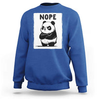 Grumpy Panda Says Nope Sweatshirt Japanese Aesthetic Panda Bear Graphic
