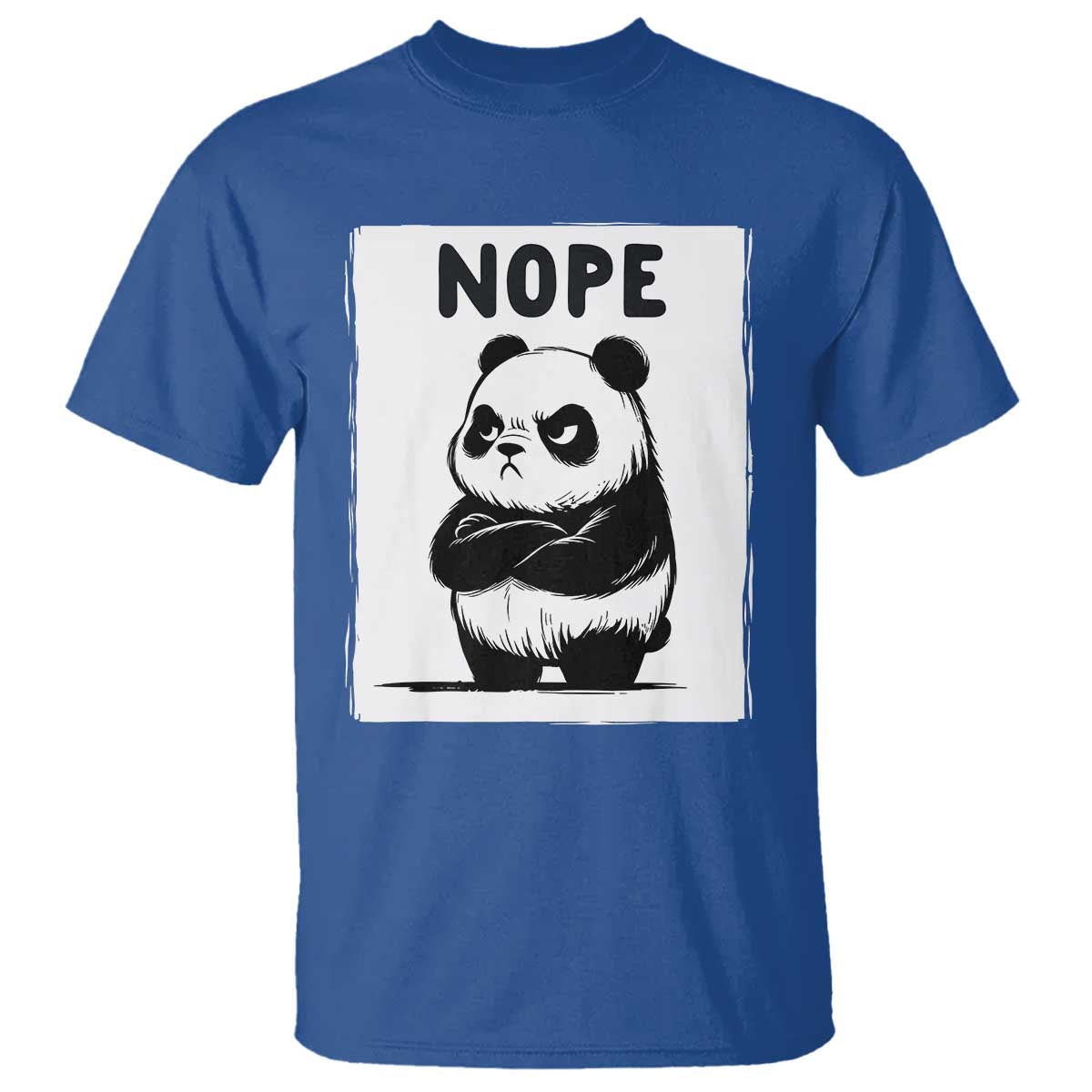Grumpy Panda Says Nope T Shirt Japanese Aesthetic Panda Bear Graphic
