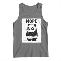 Grumpy Panda Says Nope Tank Top Japanese Aesthetic Panda Bear Graphic
