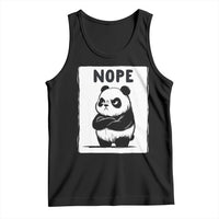 Grumpy Panda Says Nope Tank Top Japanese Aesthetic Panda Bear Graphic
