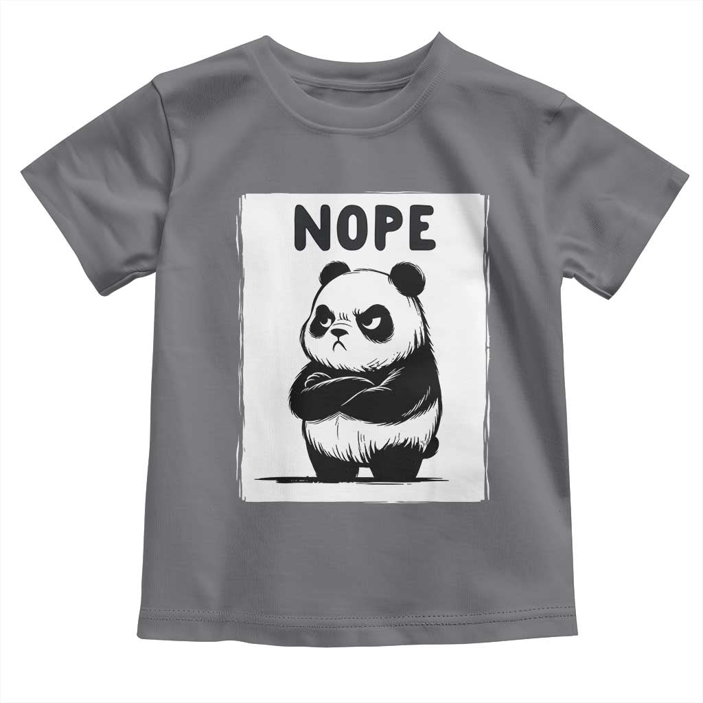 Grumpy Panda Says Nope Toddler T Shirt Japanese Aesthetic Panda Bear Graphic
