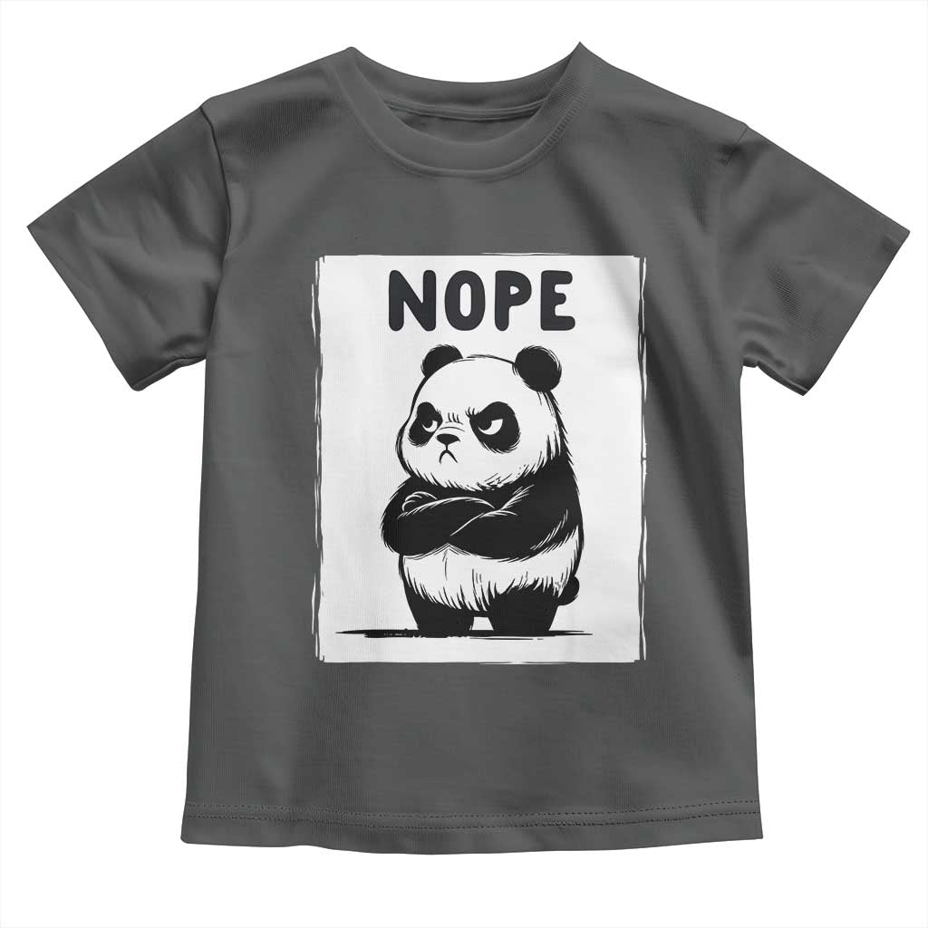 Grumpy Panda Says Nope Toddler T Shirt Japanese Aesthetic Panda Bear Graphic