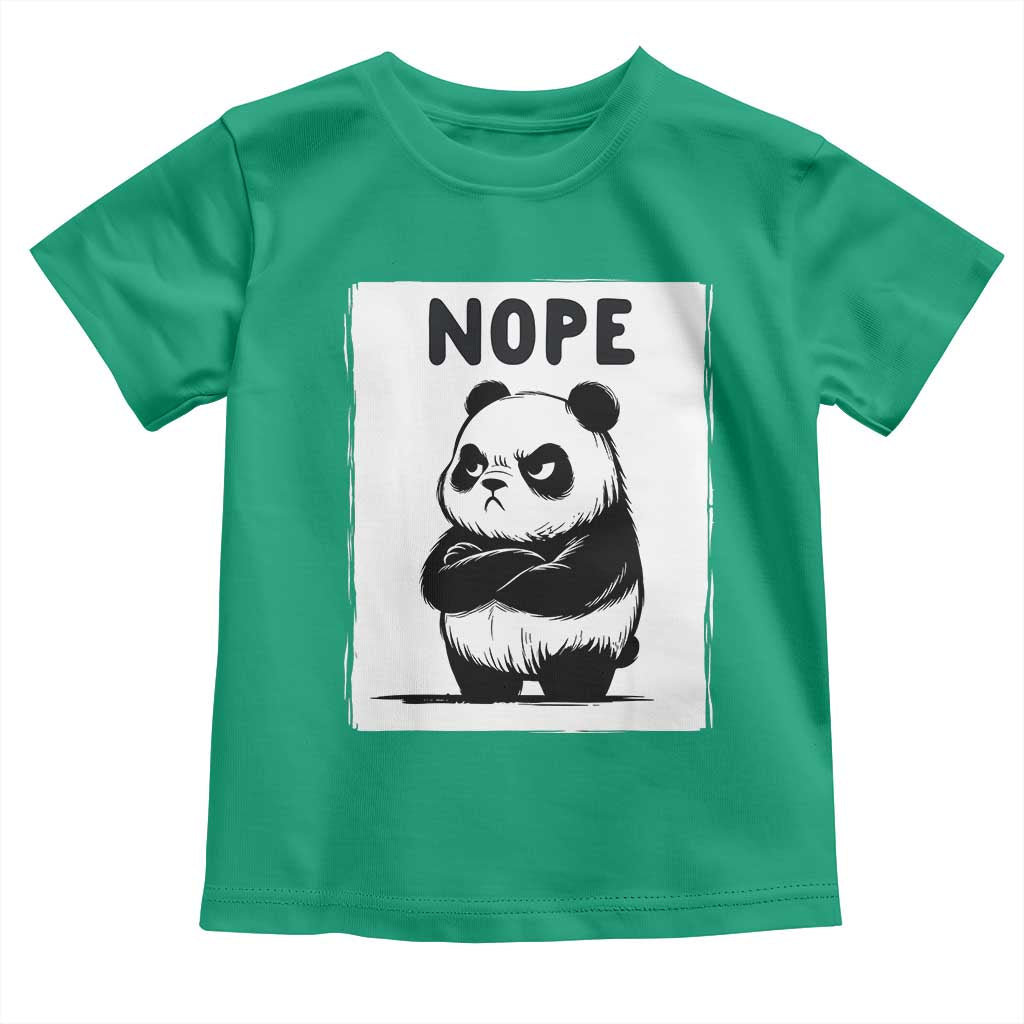 Grumpy Panda Says Nope Toddler T Shirt Japanese Aesthetic Panda Bear Graphic