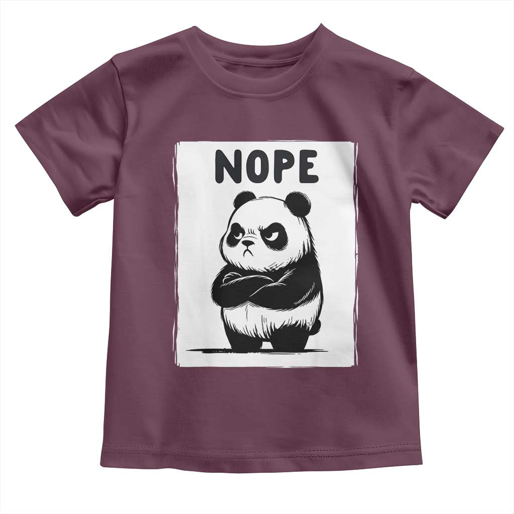 Grumpy Panda Says Nope Toddler T Shirt Japanese Aesthetic Panda Bear Graphic