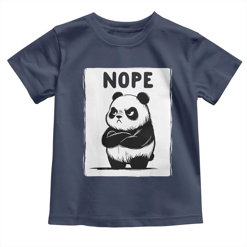 Grumpy Panda Says Nope Toddler T Shirt Japanese Aesthetic Panda Bear Graphic