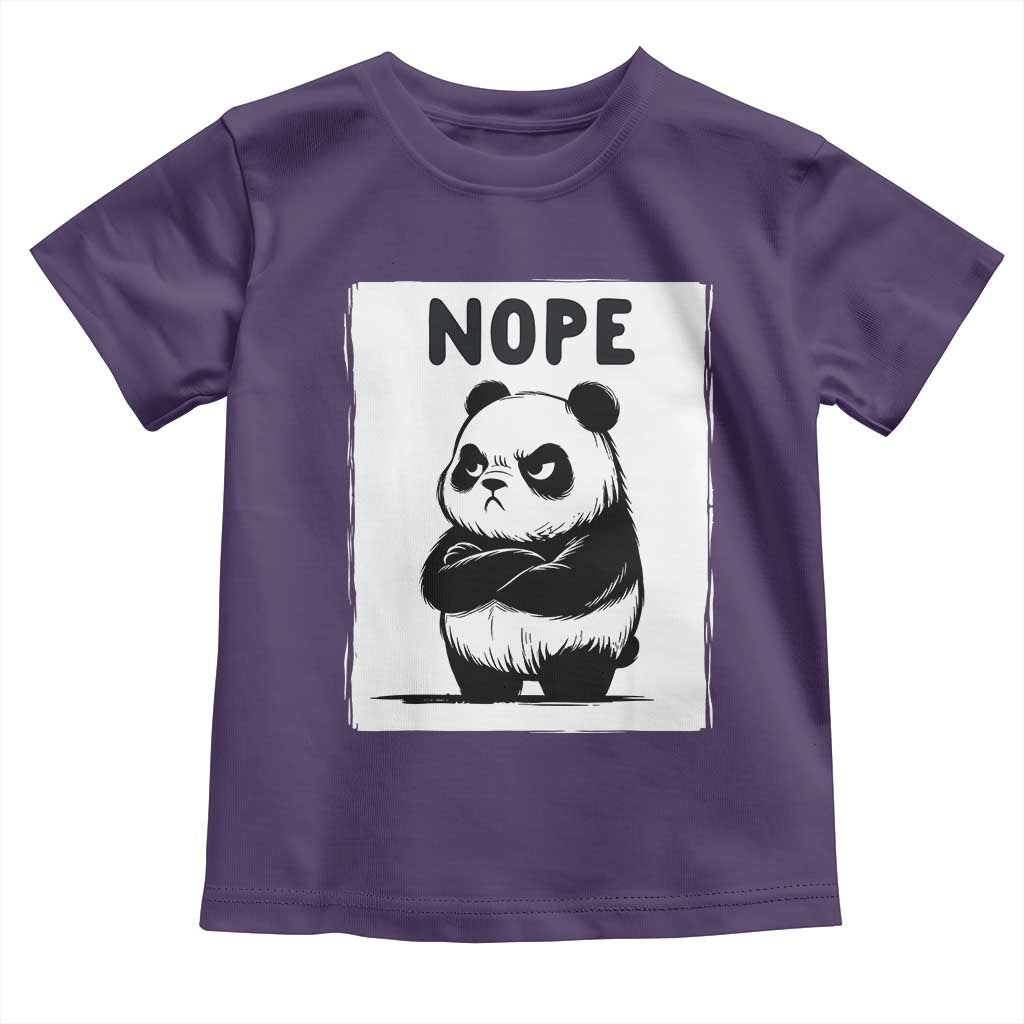 Grumpy Panda Says Nope Toddler T Shirt Japanese Aesthetic Panda Bear Graphic