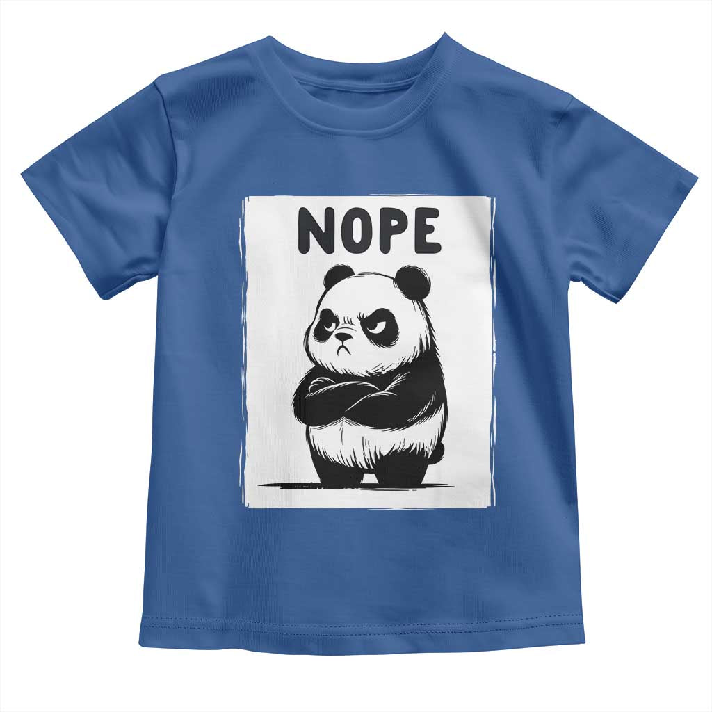 Grumpy Panda Says Nope Toddler T Shirt Japanese Aesthetic Panda Bear Graphic